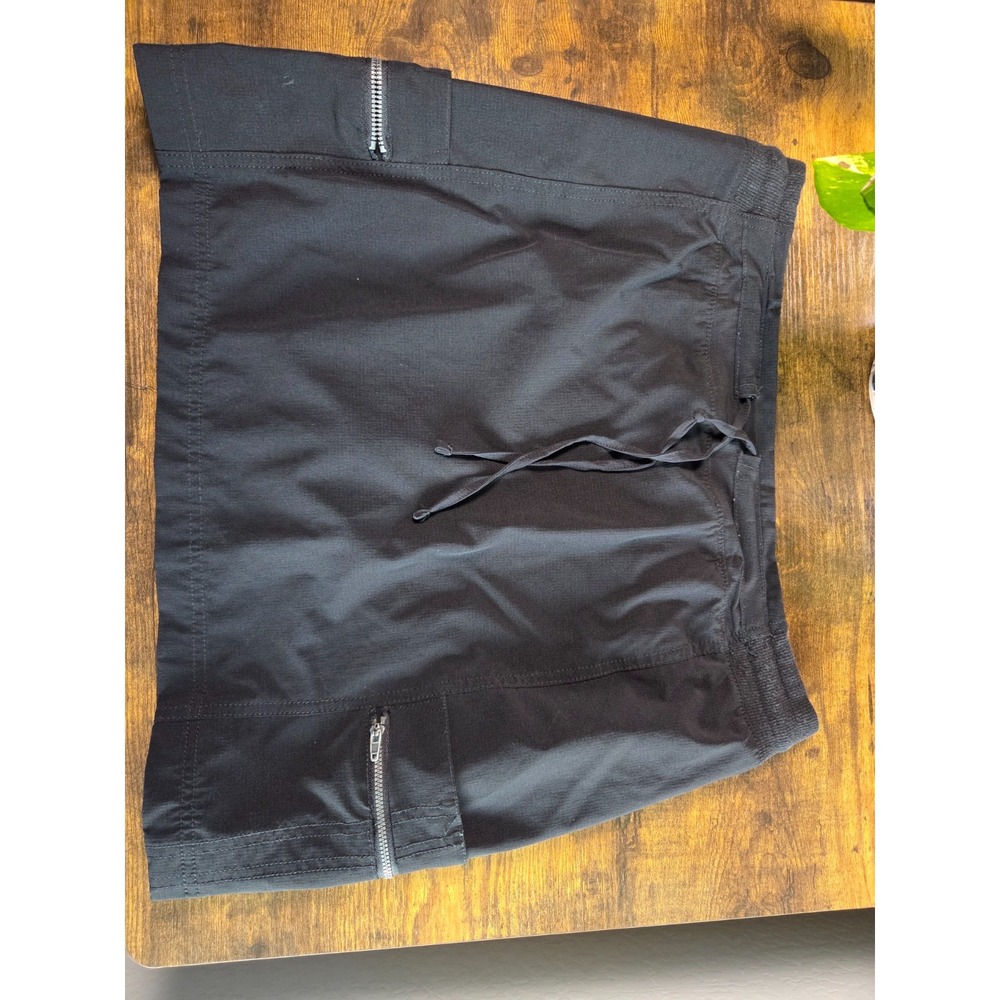 Tangerine Black Athletic Skort Built-In Shorts Zip Pockets Women's Large